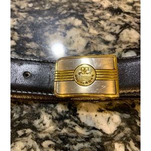Vintage Courreges Leather Belt- Size 38